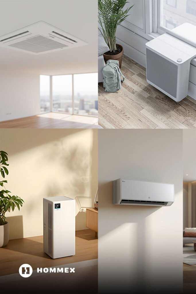 مقایسه انواع کولر گازی: اسپلیت، پنجره‌ای، پرتابل و کاستی